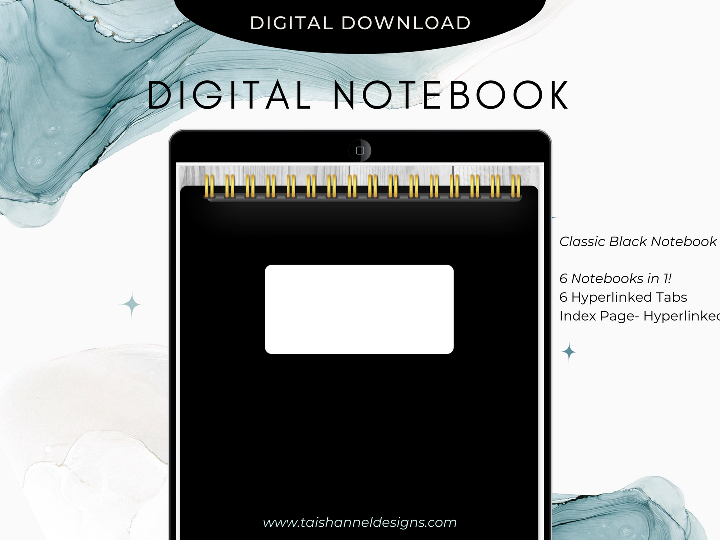 Digital Top Bound Spiral Hyperlinked Notebook