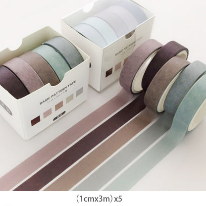 Hand Account Basic Girl Color Washi Tape Set