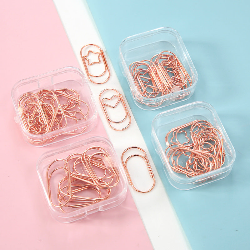 Simple Paper Clips Set Cultural And Creative Office Bookmark