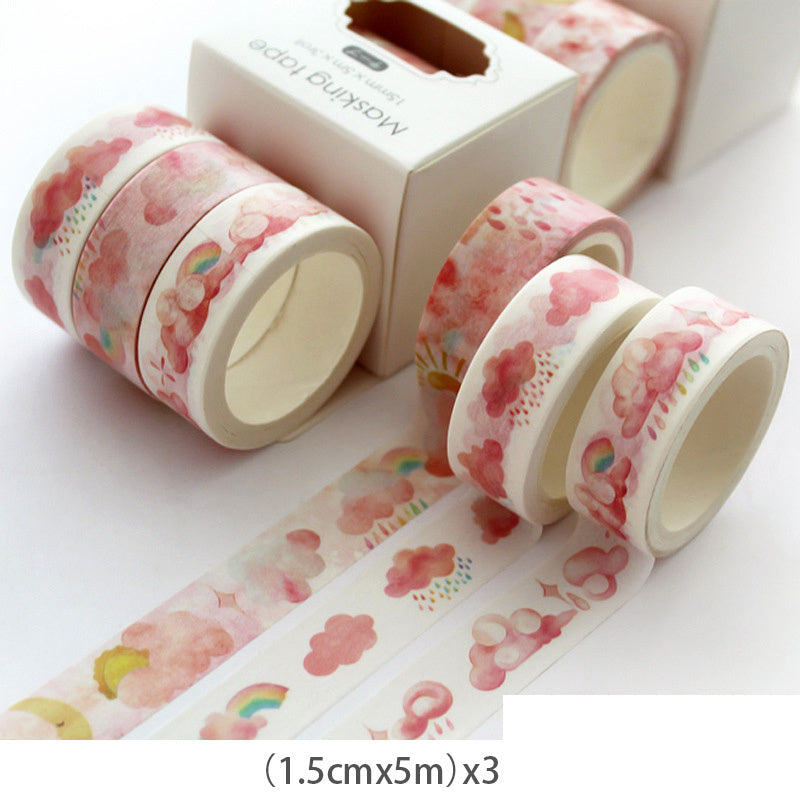 Hand Account Basic Girl Color Washi Tape Set