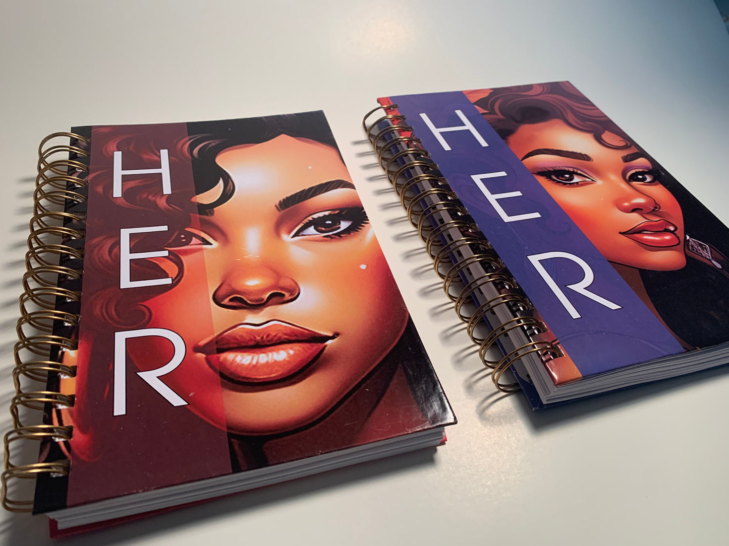 HER Journal in Red or Blue Design
