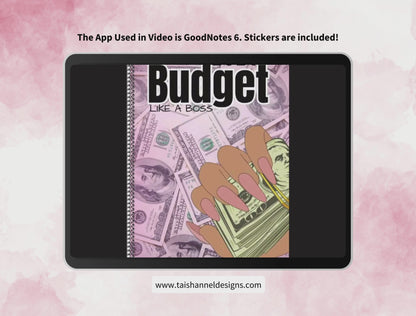 DIGITAL BUDGET PLANNER 'Budget Like A Boss: 2024 Dated Monthly Budget Planner *DIGITAL DOWNLOAD*